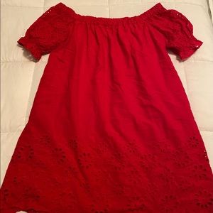 Red Off Shoulder Dress
